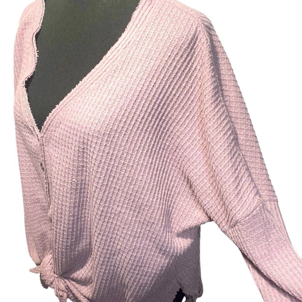 OUT FROM UNDER Waffle Thermal URBAN OUTFITTERS Casual Top - Picture 6 of 7